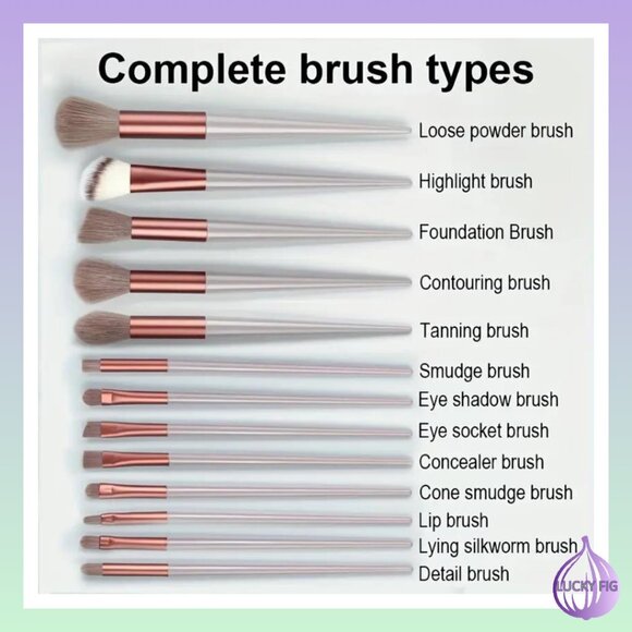 MAKE UP BRUSH SET - 15 PIECES - SHIPS QUICKLY - Picture 5 of 7